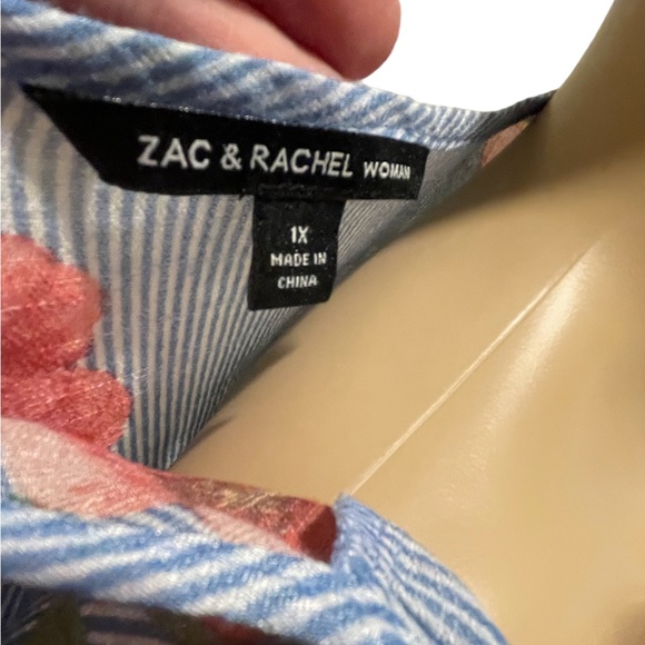 Zac & Rachel - Pinstripe Floral - Boho - Tiered Bell Sleeves - Picture 5 of 6